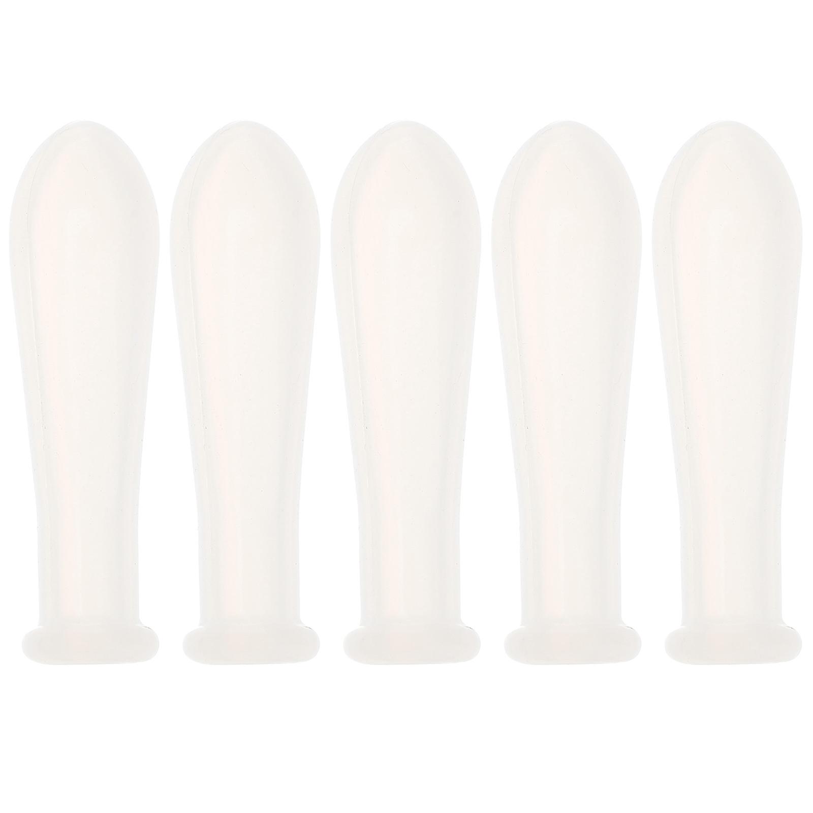Graduated Droppers Caps Silicone Dropper Caps for Laboratory Workers Black 5Pcs Elasticity