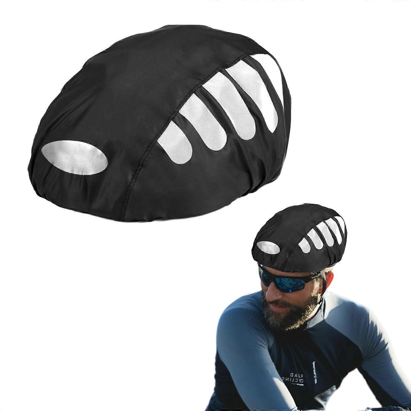 Rain Cover for Bicycle Helmet, Waterproof Reflective Cover with Elastic Band