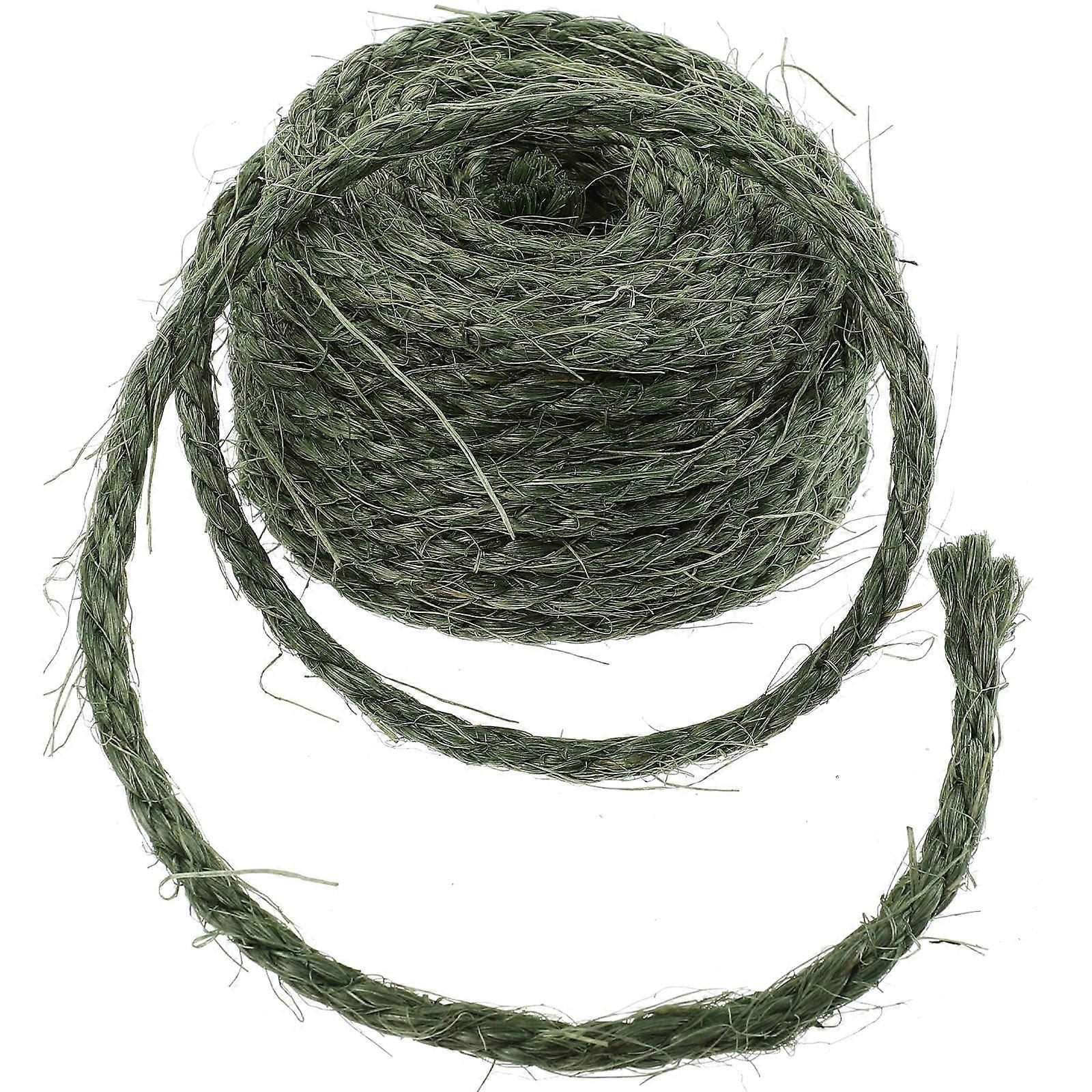 Green Sisal Hemp Rope for Cat Tree Scratching Pad DIY Repairing Sturdy and Wear Resistant 1 Roll