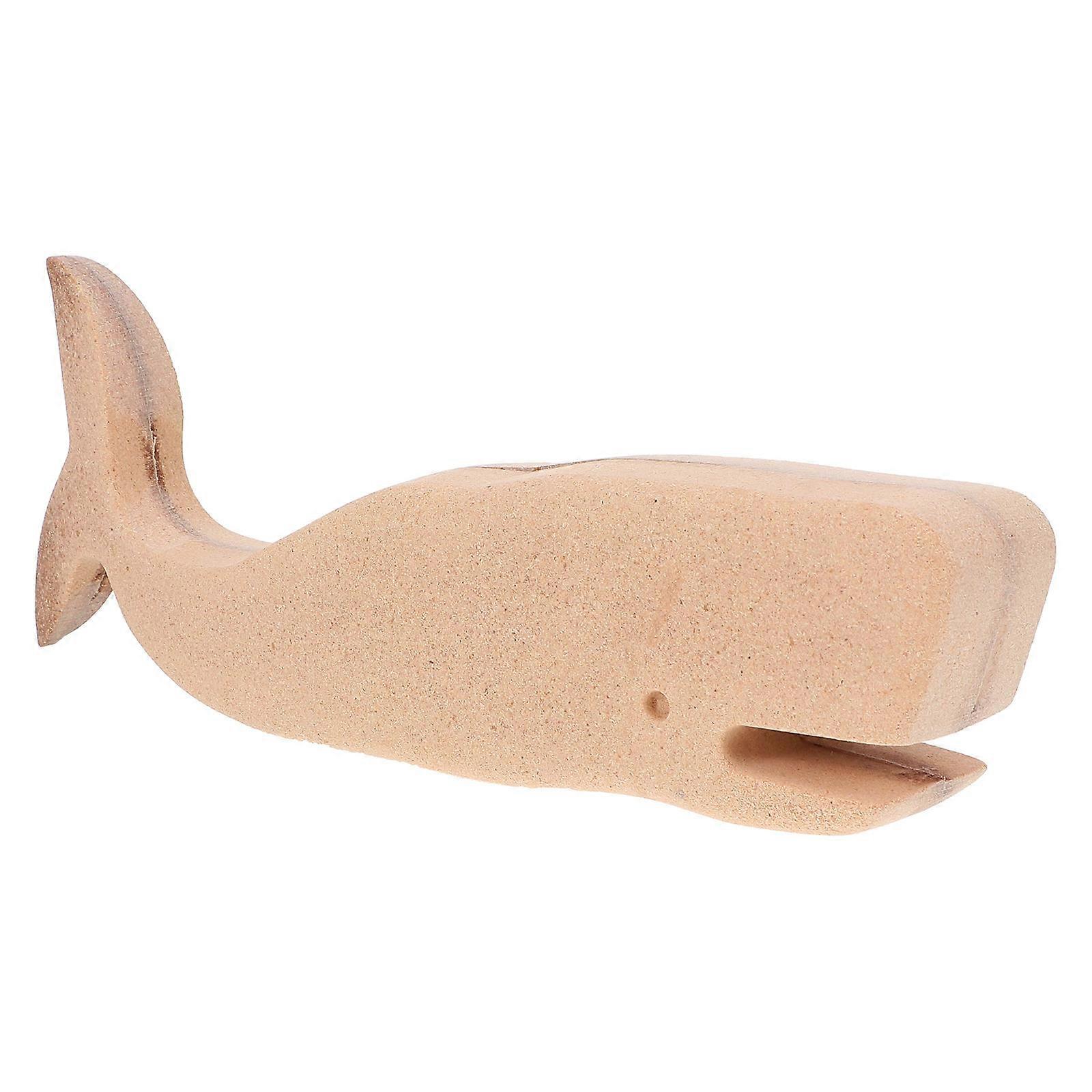 Whale Decorative Sculpture 1Pc Simple Design Ideal For Creative Home Decoration Projects With 28x10cm Size In Khaki Color