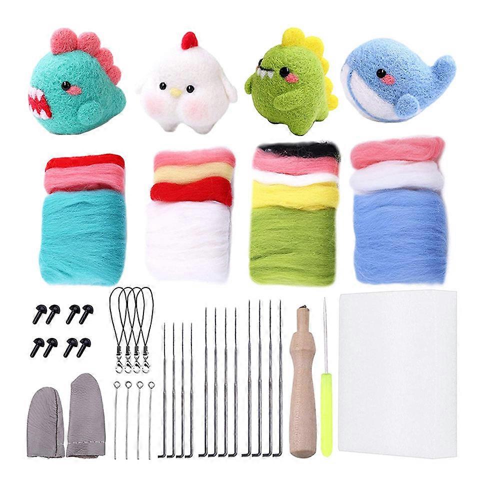 Beginner Felting Tools 4 Set Assorted Color For DIY Enthusiasts Develop Manual Skills