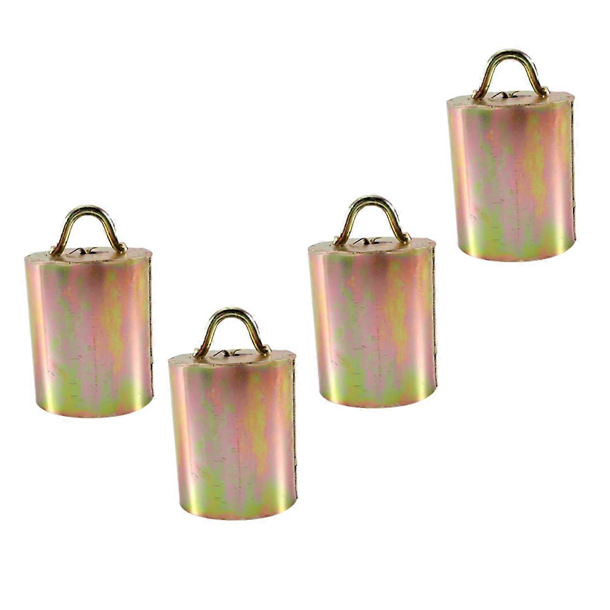 4 pieces of livestock bells for cows, sheep, horses, durable and rust