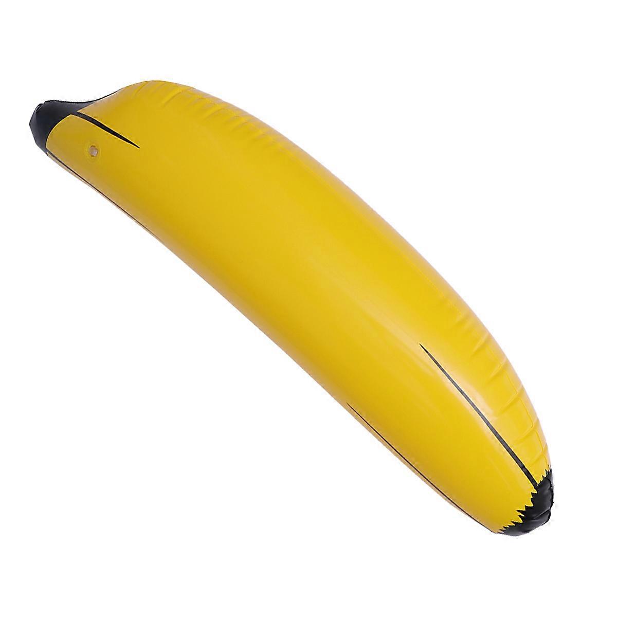 Yellow PVC Banana Prop for Playing with Lifelike Fruit Shape and Smooth Finish Great Ornament