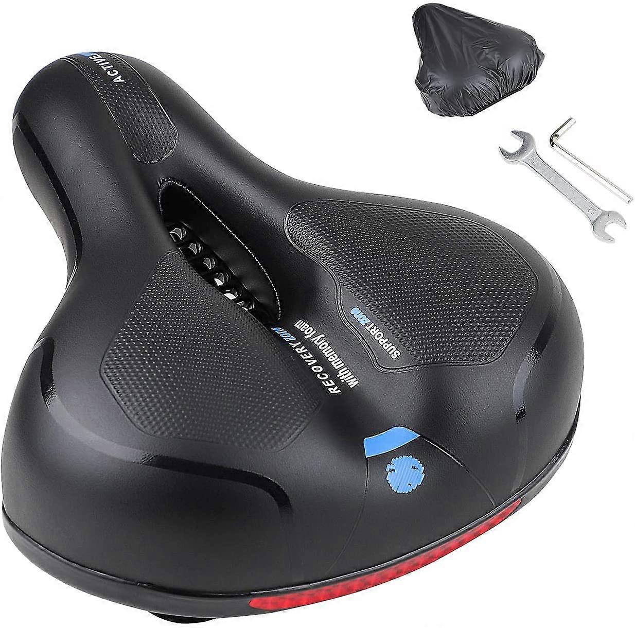 Large Bicycle Seat Breathable Comfortable Saddle Mountain Bike Cushion Compatible With MTB And Folding Bikes