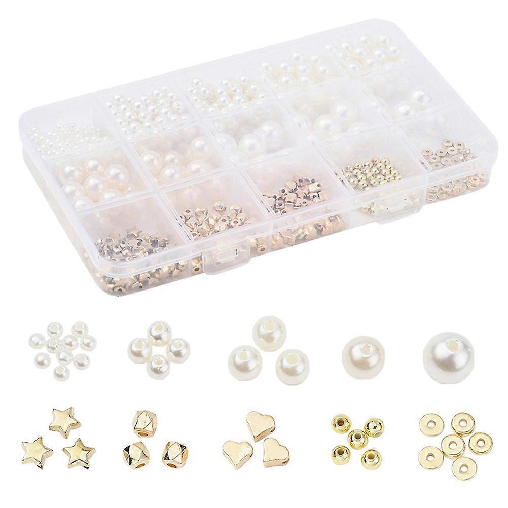 DIY Craft Beads Assorted Colors imitation Pearl CCB Materials for Bracelets Necklaces 1 Box