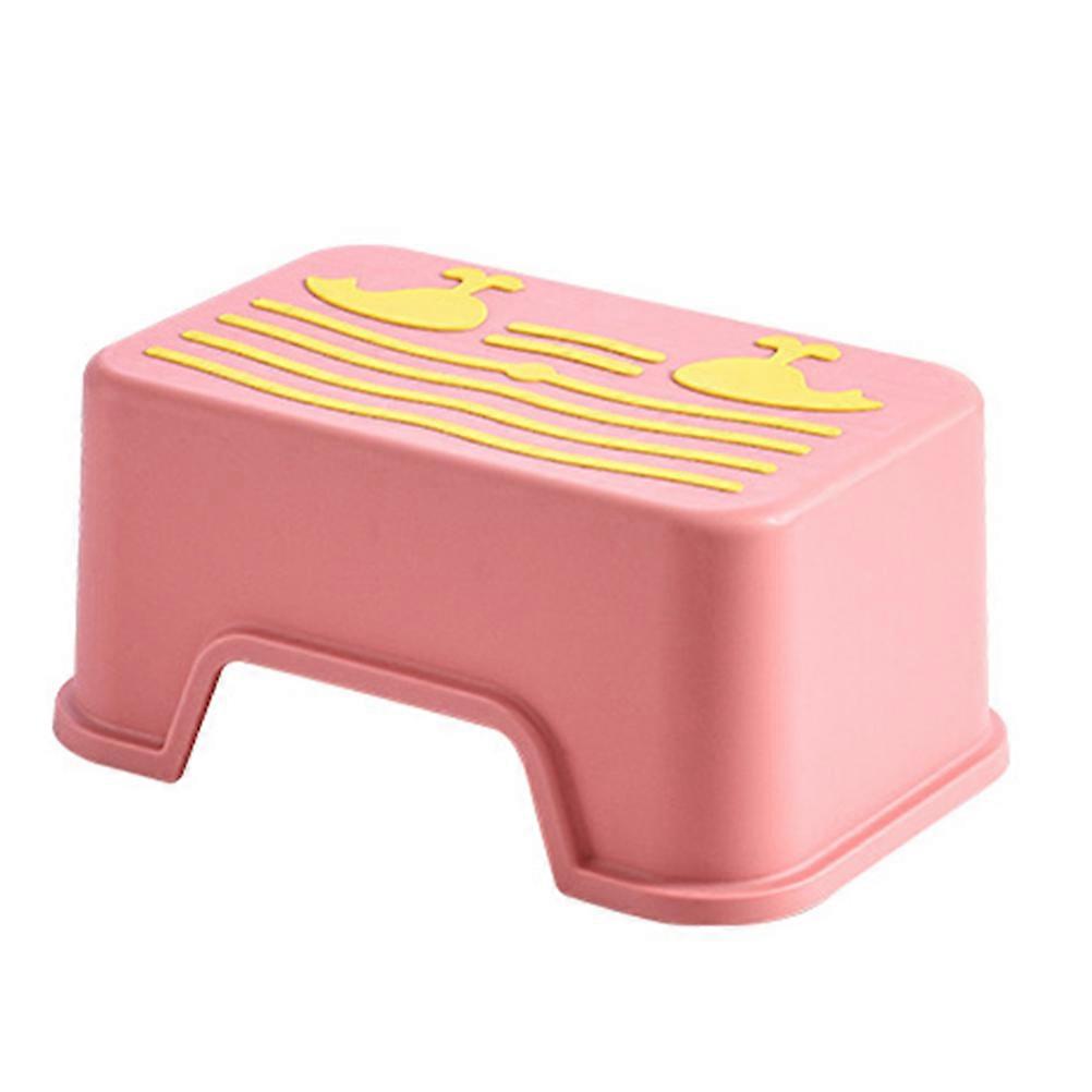 Pink Kids Step Stool Made of Durable PP Material for Daily Use in Kitchen and Bathroom 1pc