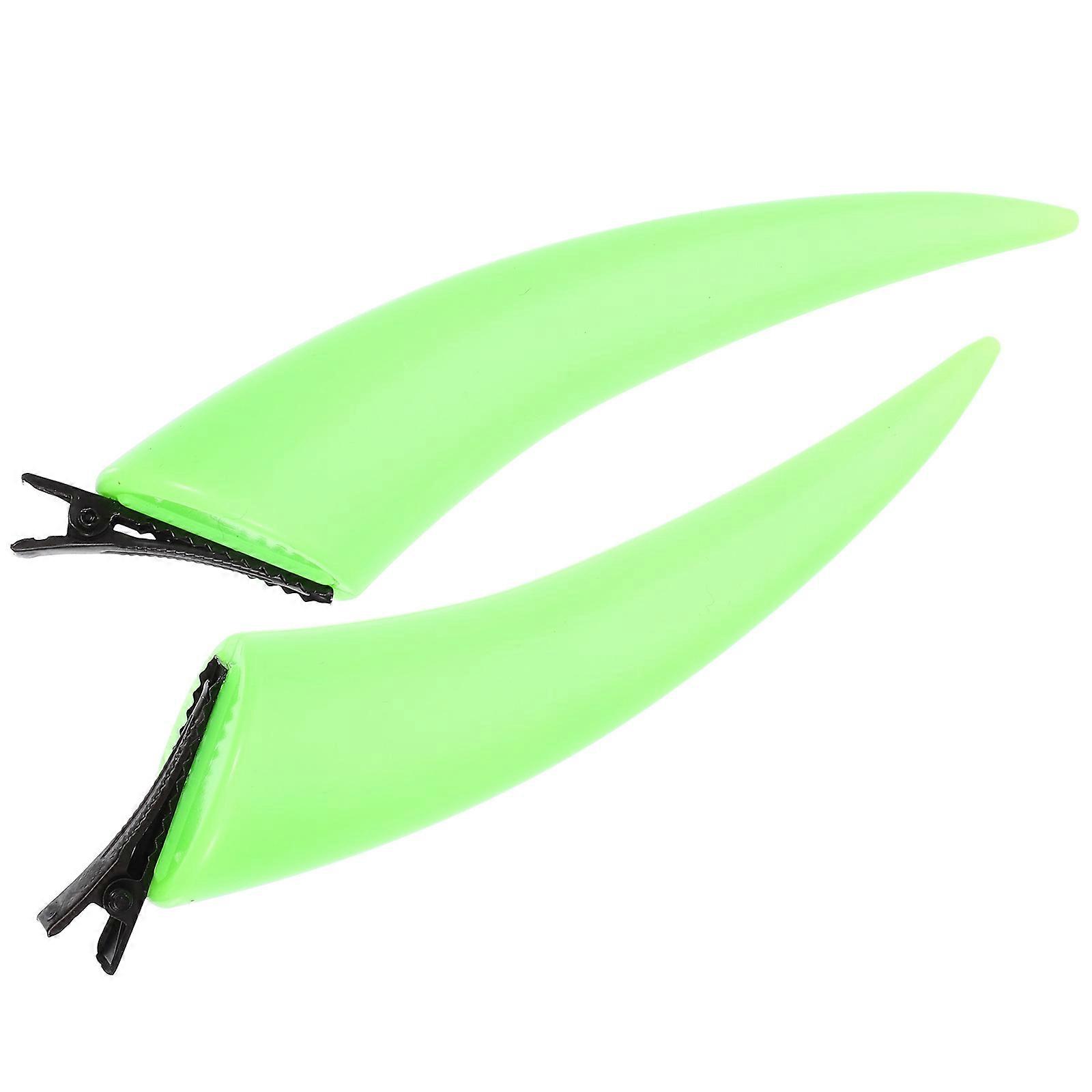 Unique Cosplay Horn Clips for Halloween Party Hair Decoration Accessory for Women and Teens Light Green Horns Design 1 Pair