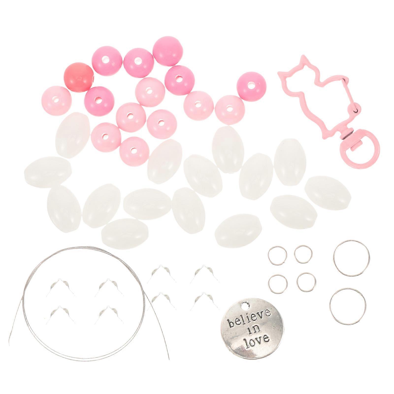 1 Bag of Acrylic Beads for Diy Keychain Pendant Jewelry Crafts with Loose Beads