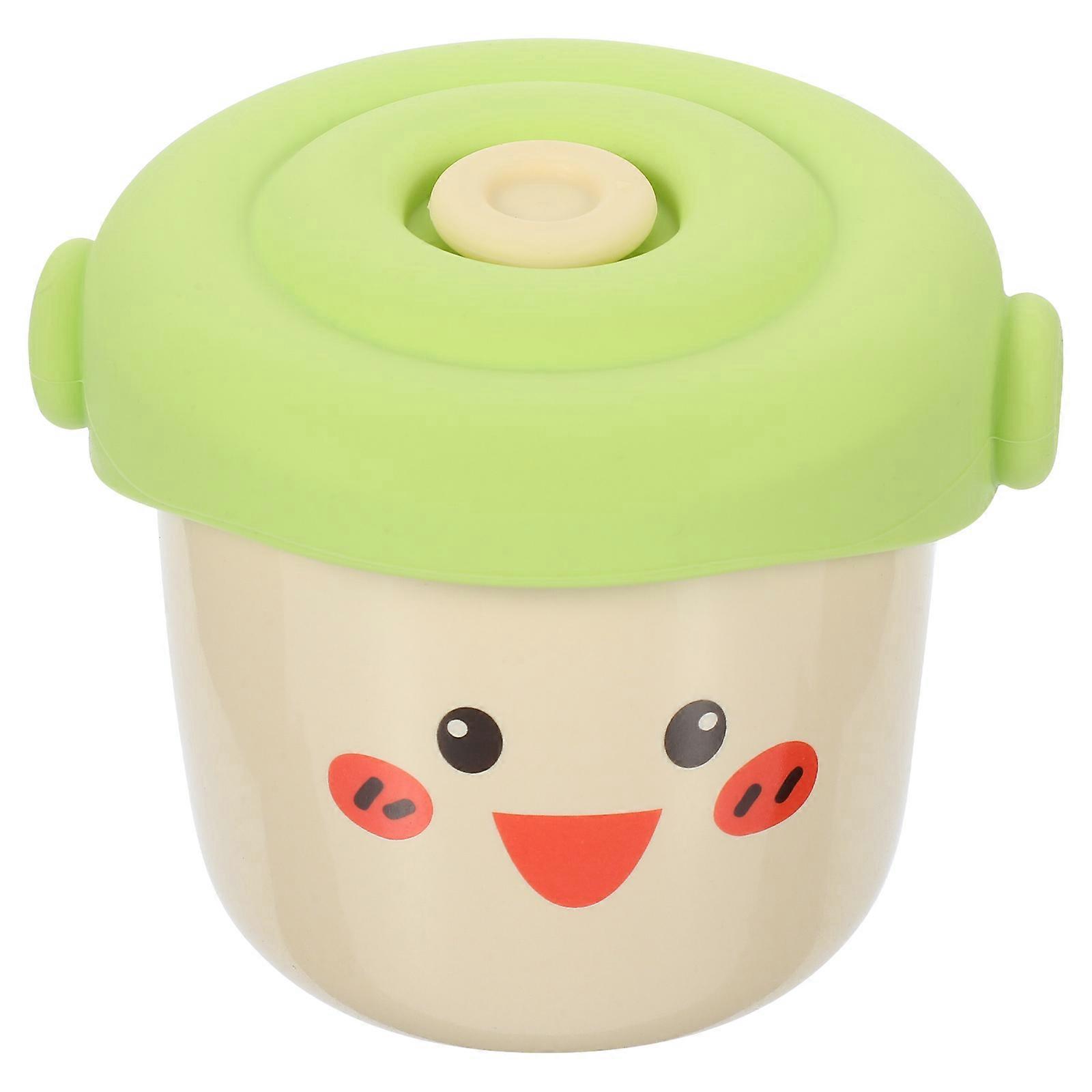 Baby Food Bowl Cartoon Serving Bowl with Lid for Parents 4.3X3.5X3.5in Suitable for Food Storage and Cooking Porridge 1Set