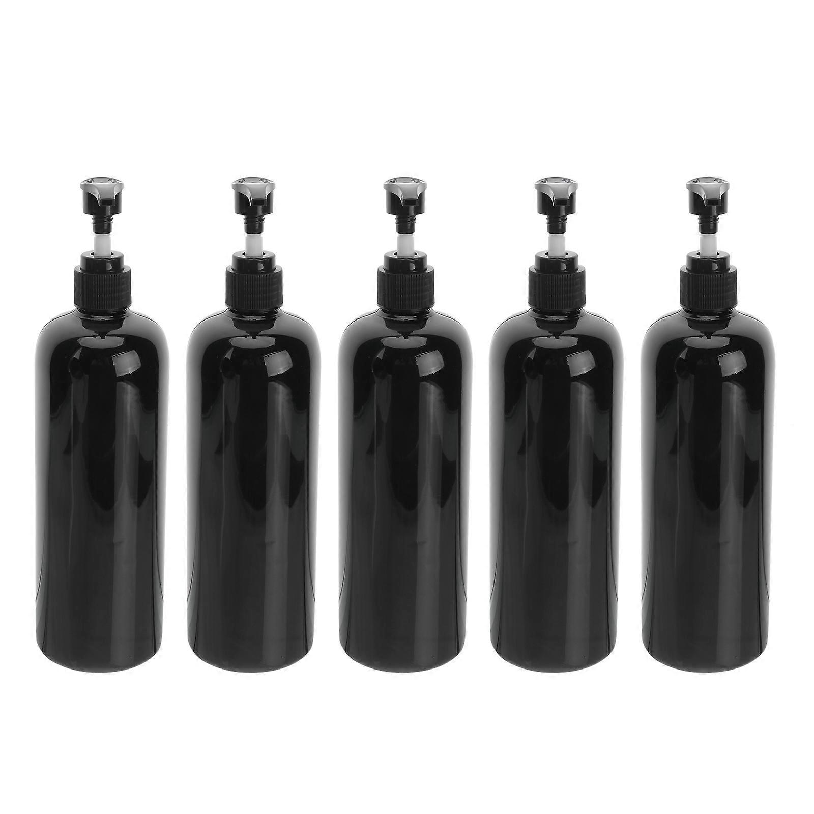 5pcs Plastic Press Pump Bottles Durable Liquid Dispenser Containers for Shampoo Soap Easy Refill Home Outdoor Use