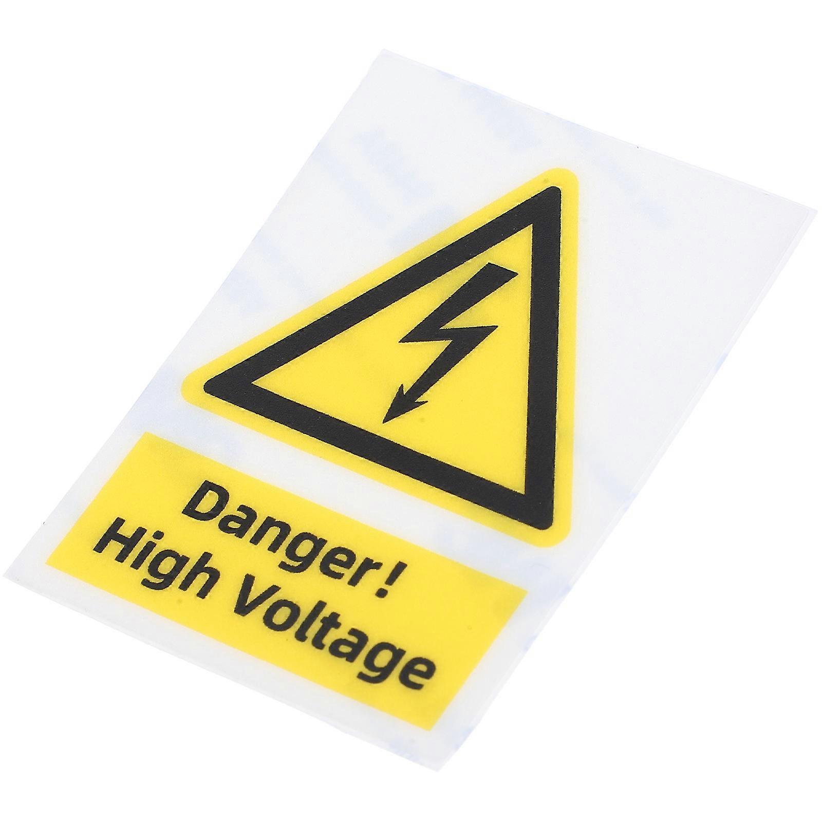 High Voltage Warning Label Durable, Water Resistant Electric Panel Sticker with Strong Adhesive for Smooth Surfaces