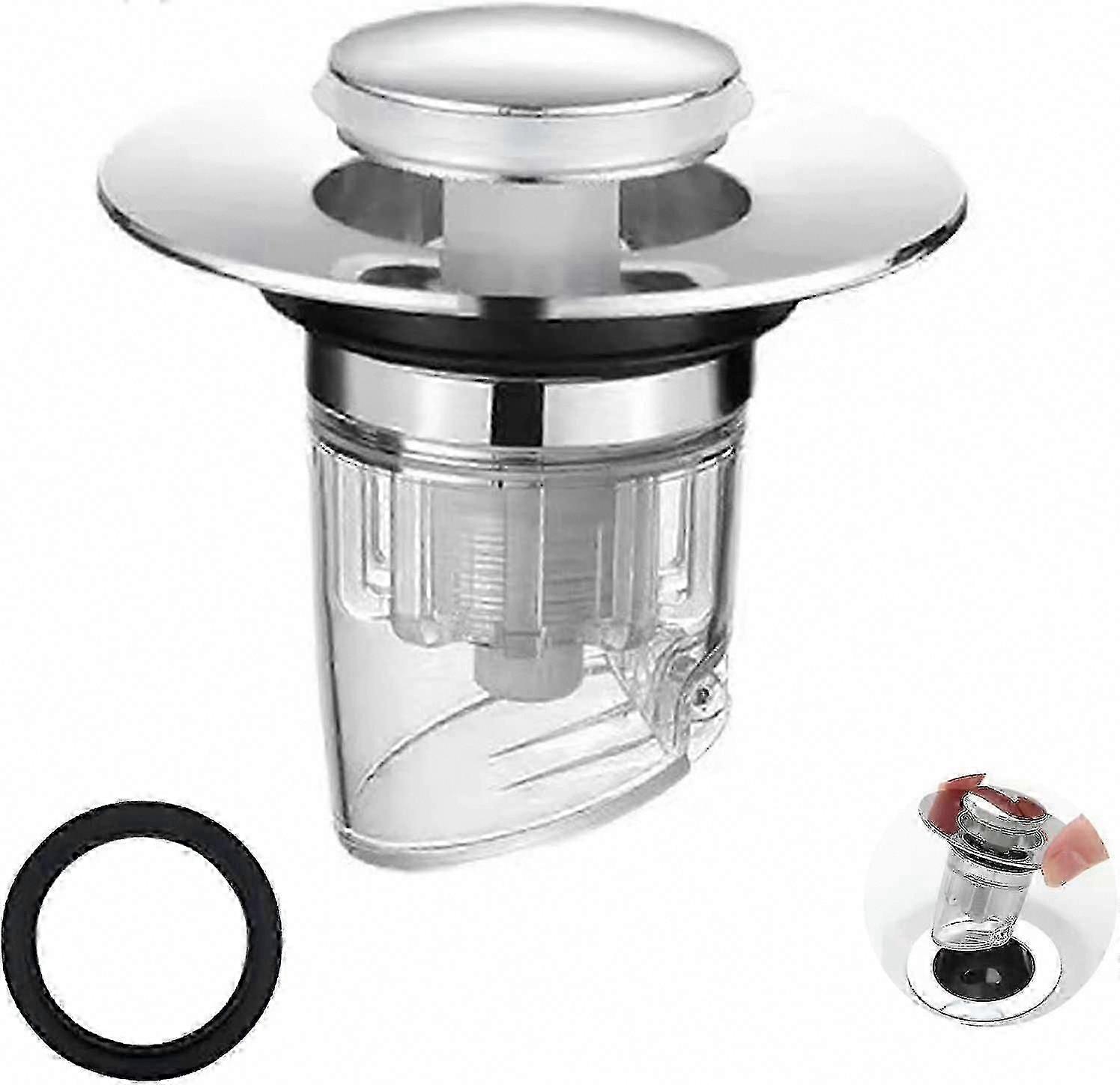 Sink Drain Plug - Pop-Up Bug & Clog Resistant for Easy Cleaning