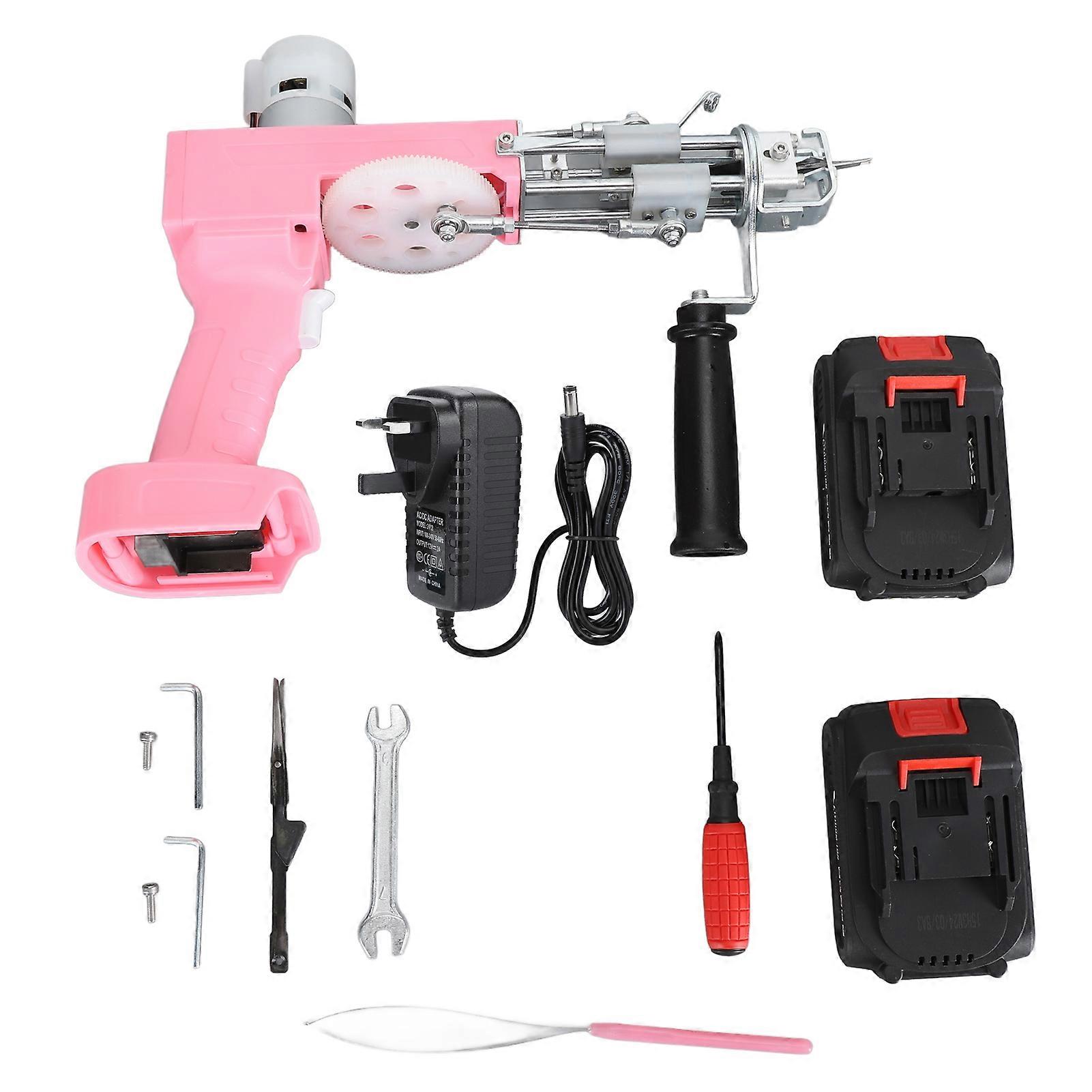 Rug Tufting Gun Set 2 in 1 Multifunctional Cordless Electric Rug Gun Machine Kit 100‑240V