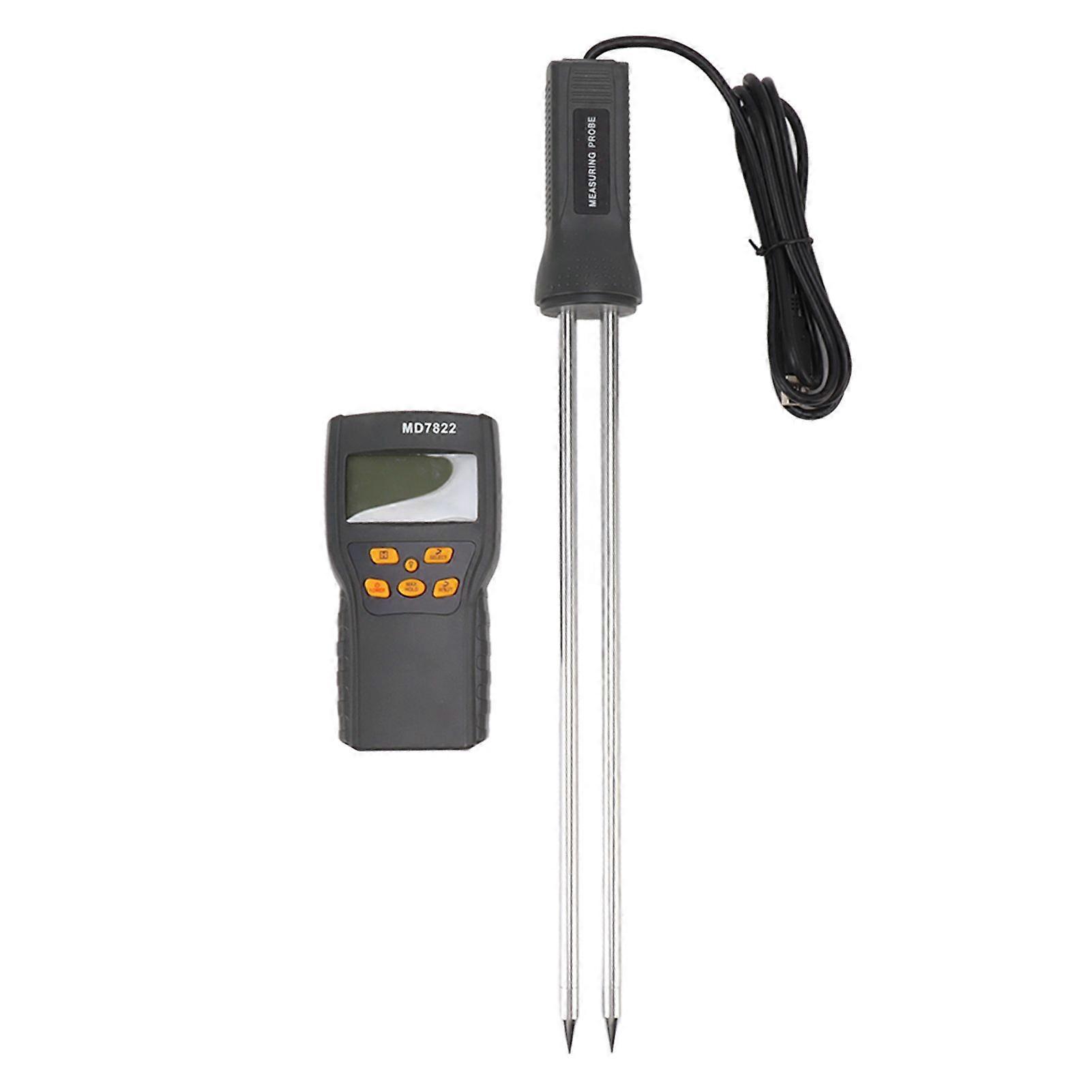 Grain Moisture Meter Tester LCD Display with Backlit Automatic Temperature Compensation Garden Tools