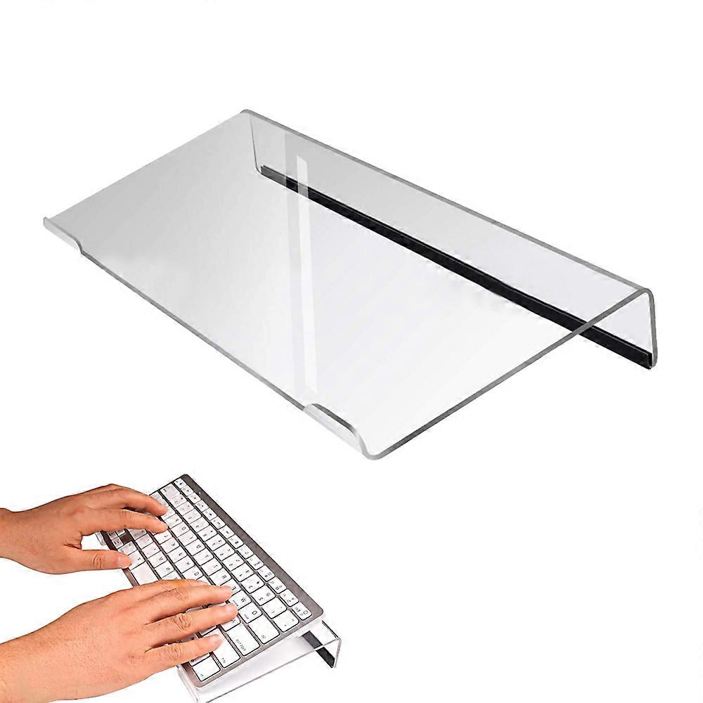 Computer Keyboard Stand Clear Acrylic Tilted Keyboard Holder for Office