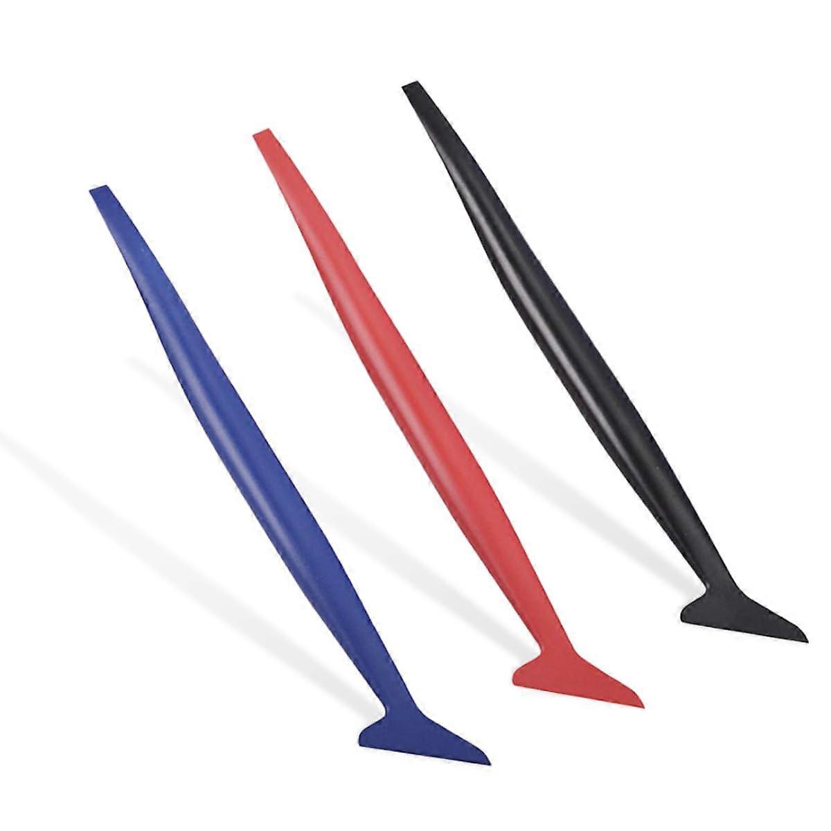 3 Pieces Car Vinyl Wrap Tool Set for Tinting, Micro Squeegee Curves, Flexible Vinyl Applicator with Varying Hardness