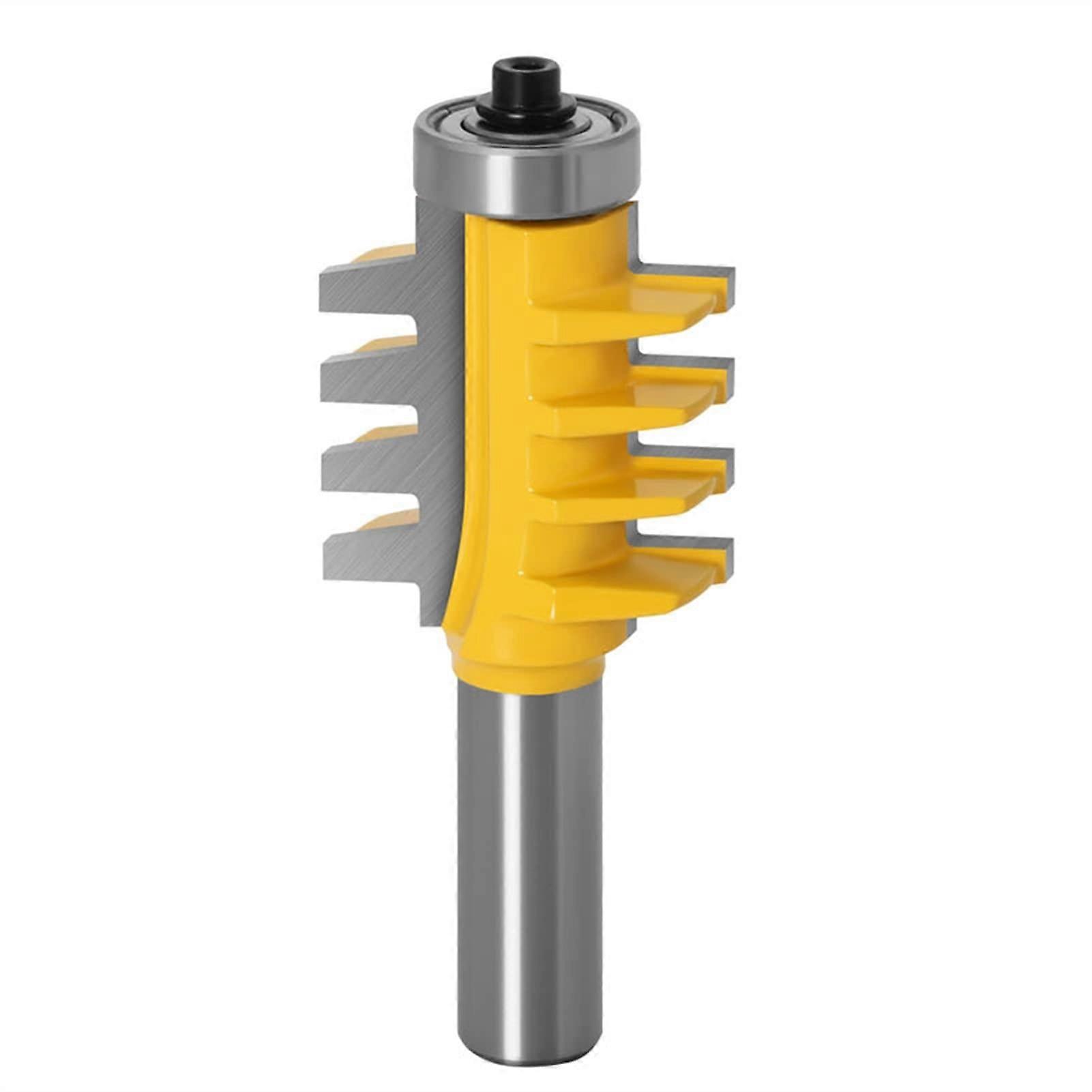Permanent 13 pieces Tongue Router Bit Tool Set Bit Solid Steel Woodworking Milling Cutter Bit (Cutting Edge Length: 12.7mm Shank NO2)