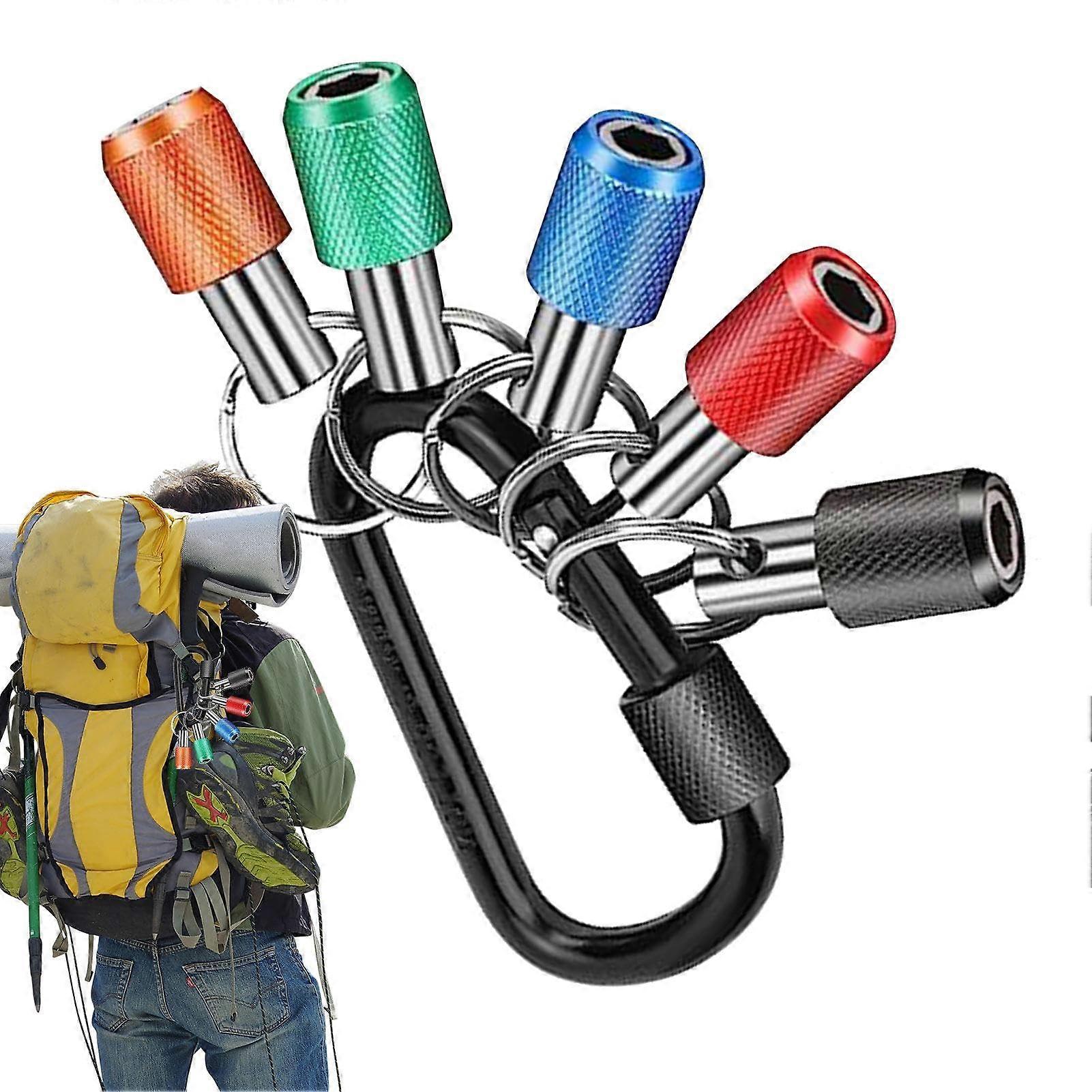 1/4-Inch Bit Holder: Quick-Change, Hex Shank, Keychain Drill Bit Holder With Carabiner
