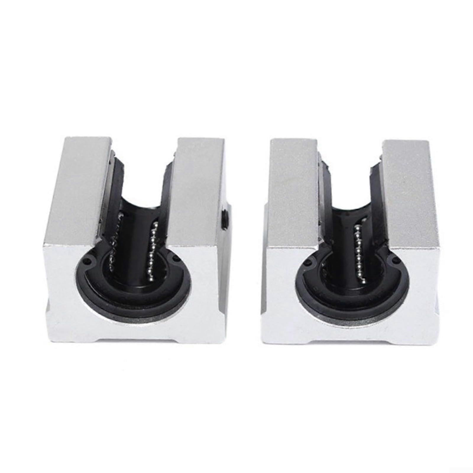 Aluminum Open Linear Bearing Sliding Block, Precision CNC Machine SBR16UU 16Mm Aluminium Linear Bearing Sliding(2PCS)