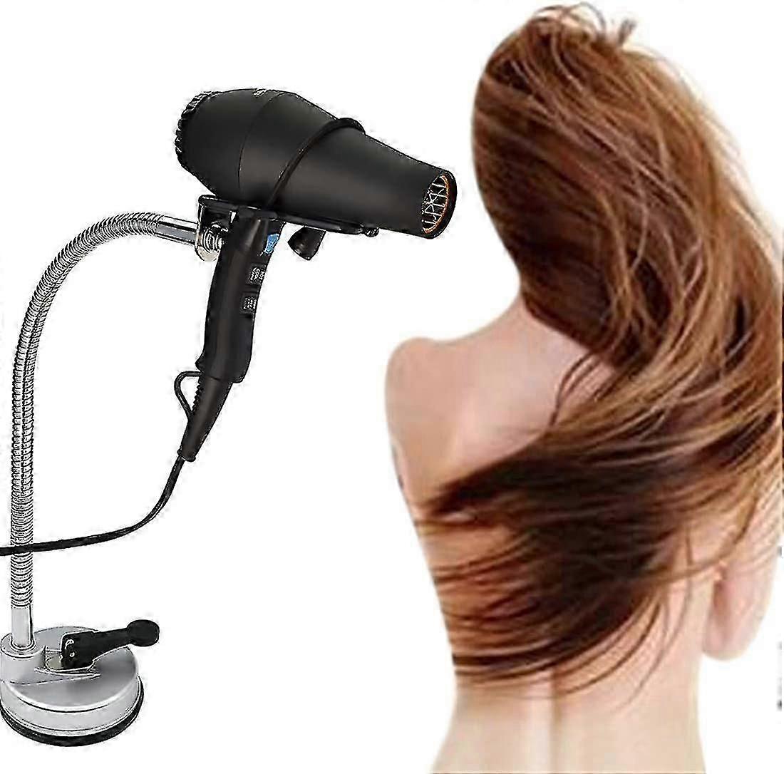 Support de sèche-cheveux paresseux rotatif en acier inoxydable 360, support de sèche-cheveux mains libres