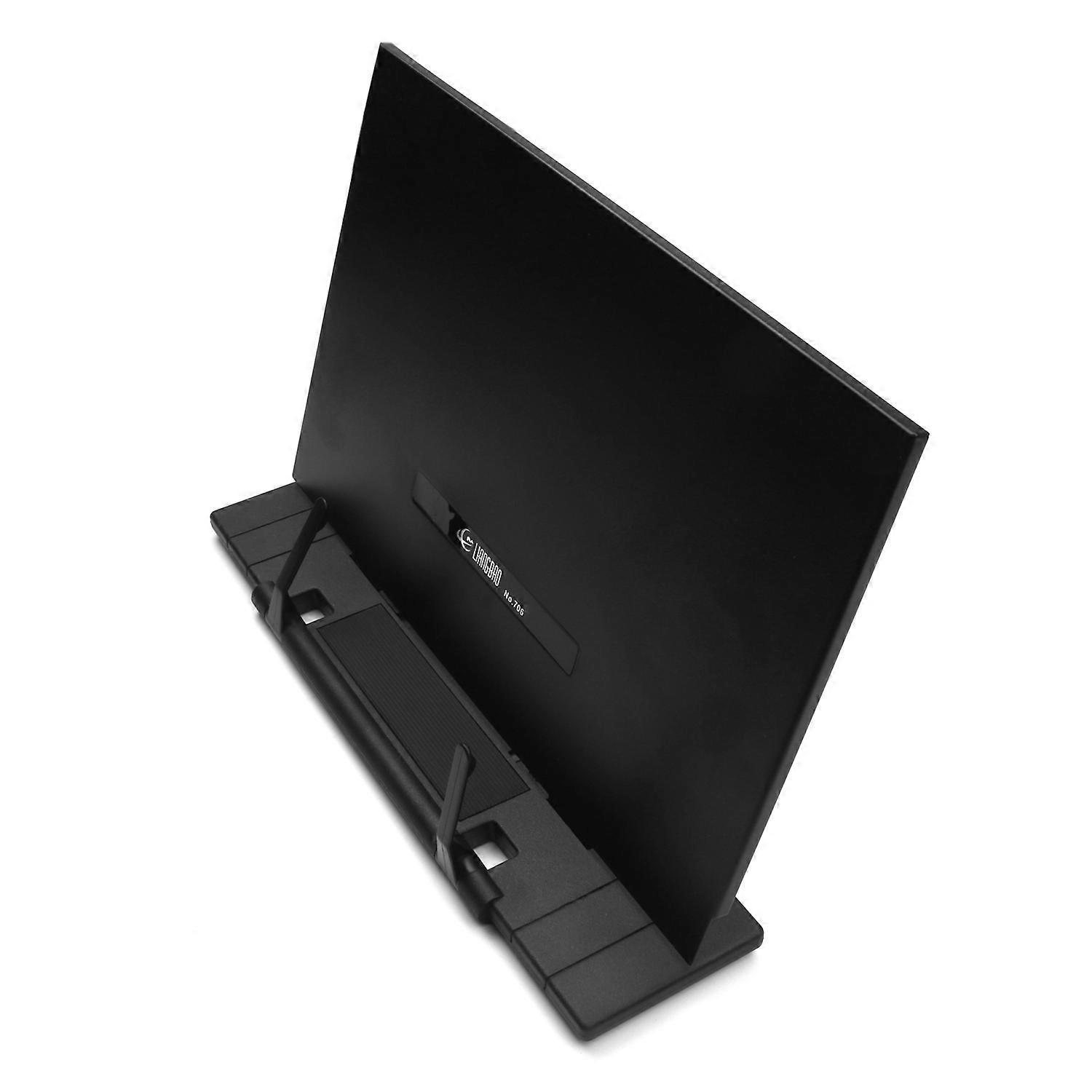 Foldable Desktop Music Stand Portable Cookbook Tablet Book Reading Metal Stand Holder Bracket Black 6 Levels Adjustable Usage Angle
