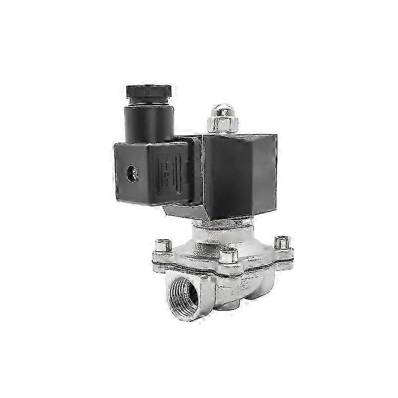 1/2 "صمام الملف اللولبي الفولاذ المقاوم للصدأ ، 24 فولت 12 فولت مقاوم للماء صمام كهربائي مغلق عادة