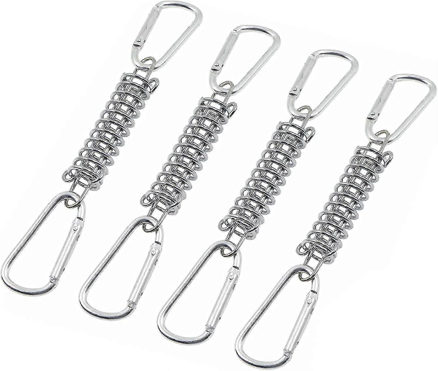 4pcs Awning Attachment Set with Tension Spring, Alloy Spring Buckle, Heavy Duty Sun Shade Sail Fixing Kit