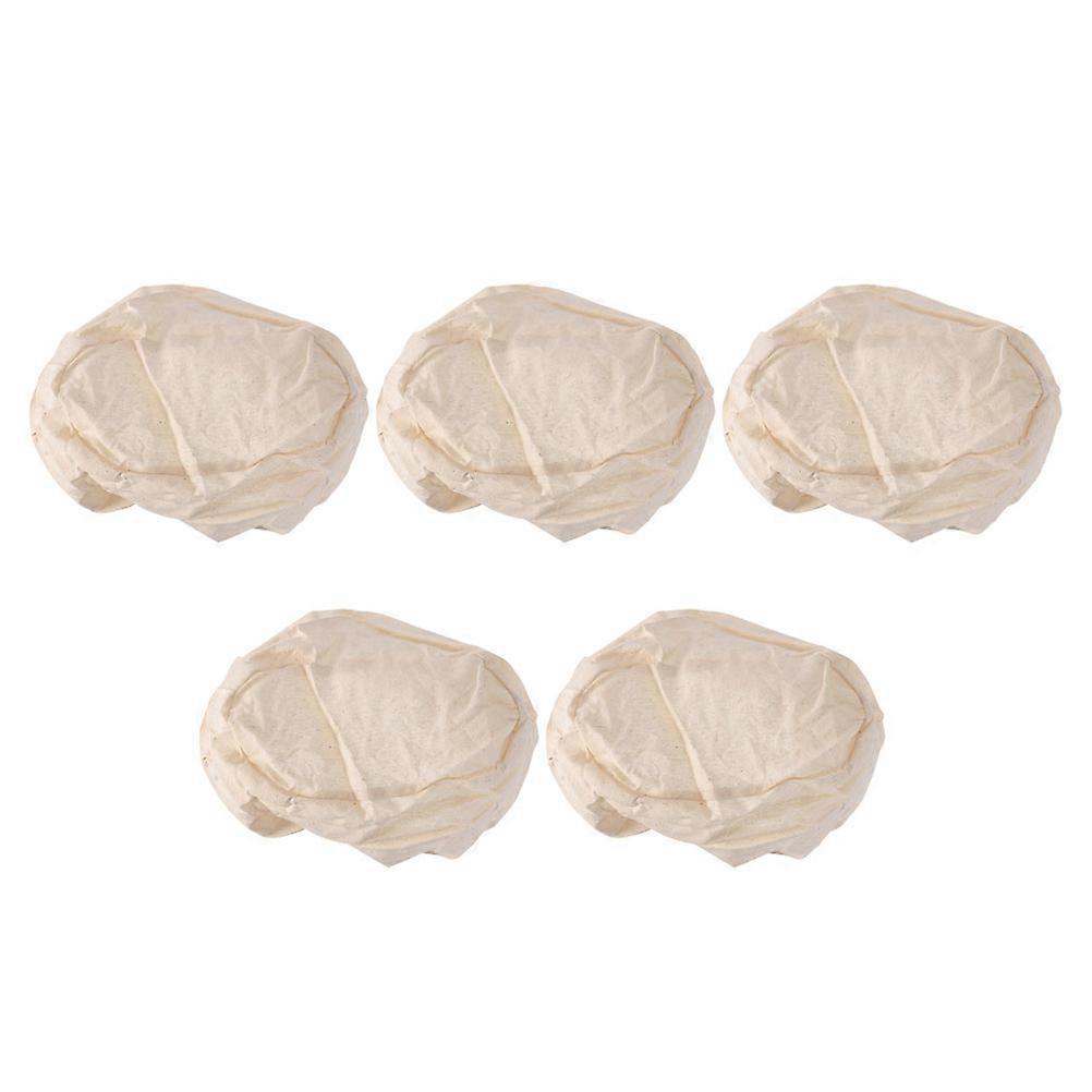 Pastry Making Basket Fabric Cover Dough Preparation Rectangular Beige Cloth for Baking Aid 5Pcs