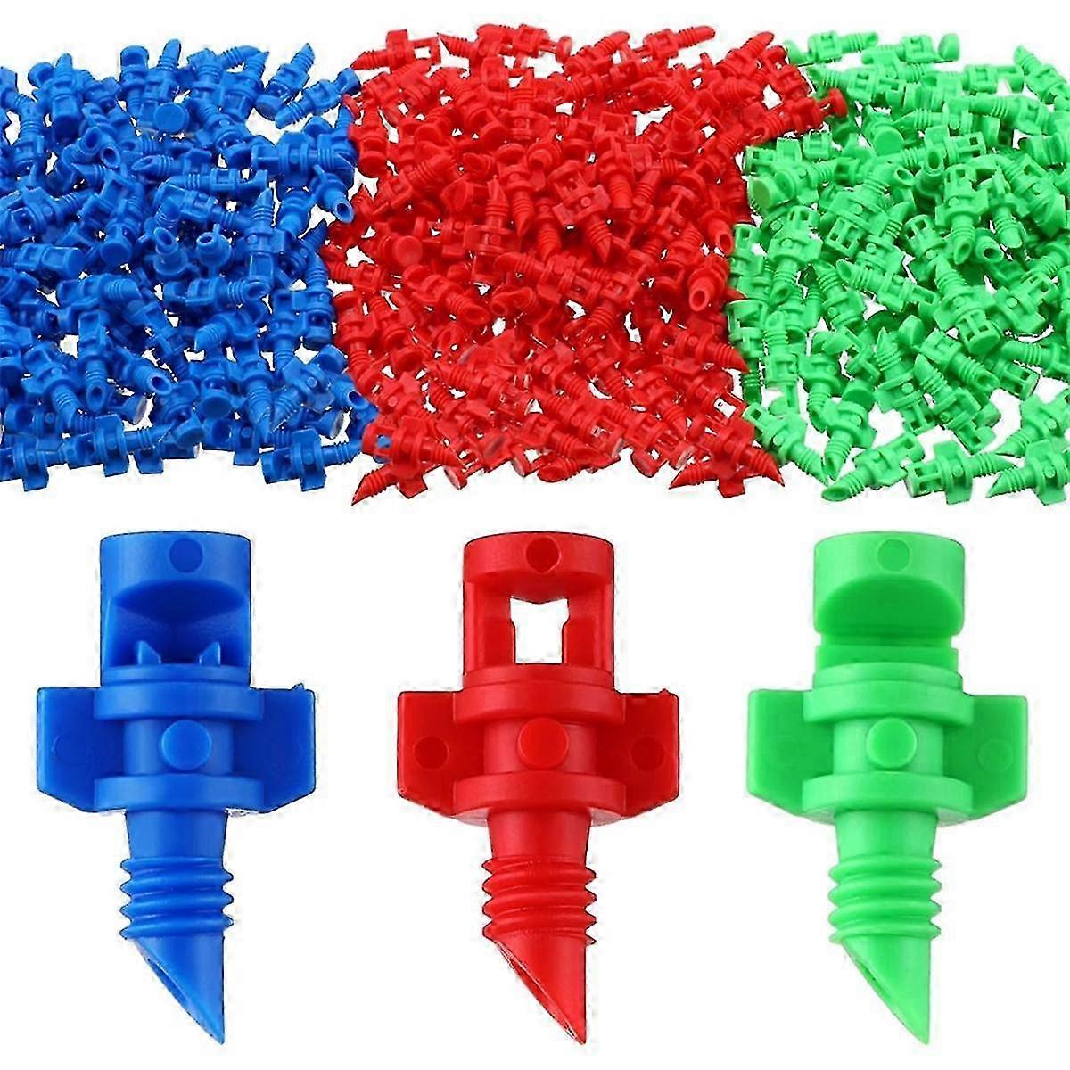 300-Piece Misting Nozzle Sprayer Set with 90/180/360 Degree Atomizing Sprinklers for Drip Irrigation Emitters