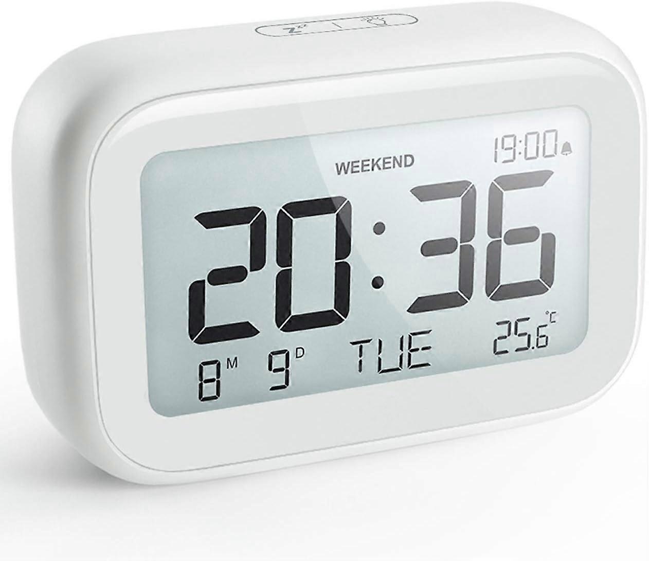 Digital Alarm Clock For Bedroom Travel Office - Modern Minimalist Style With Lcd Display Volume Adju
