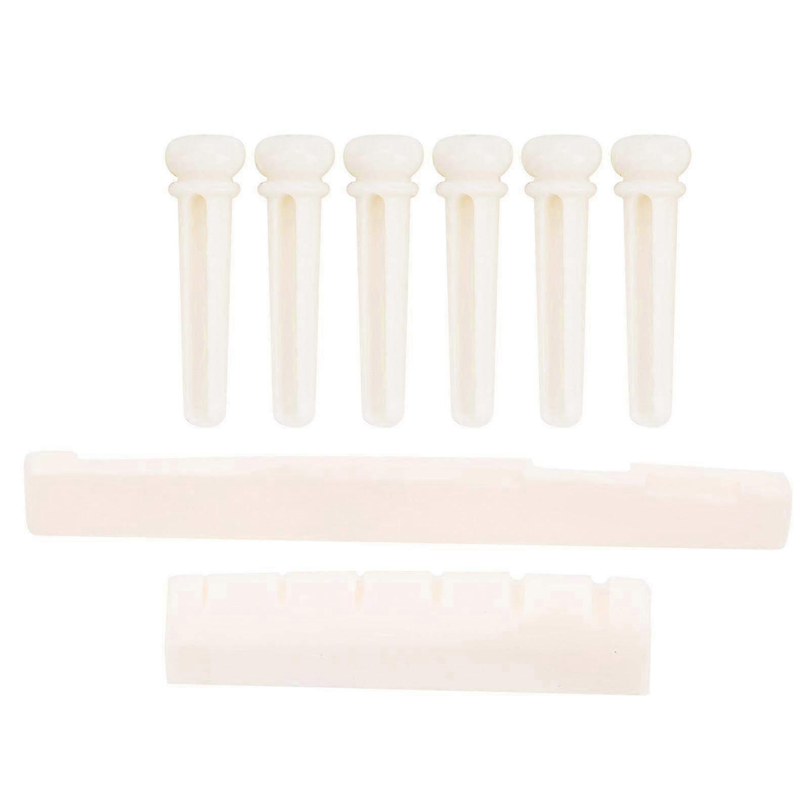 String Stud Ox Bone Guitar Nut & Saddle Nails - High-Quality Replacement Accessories for Musical Instruments