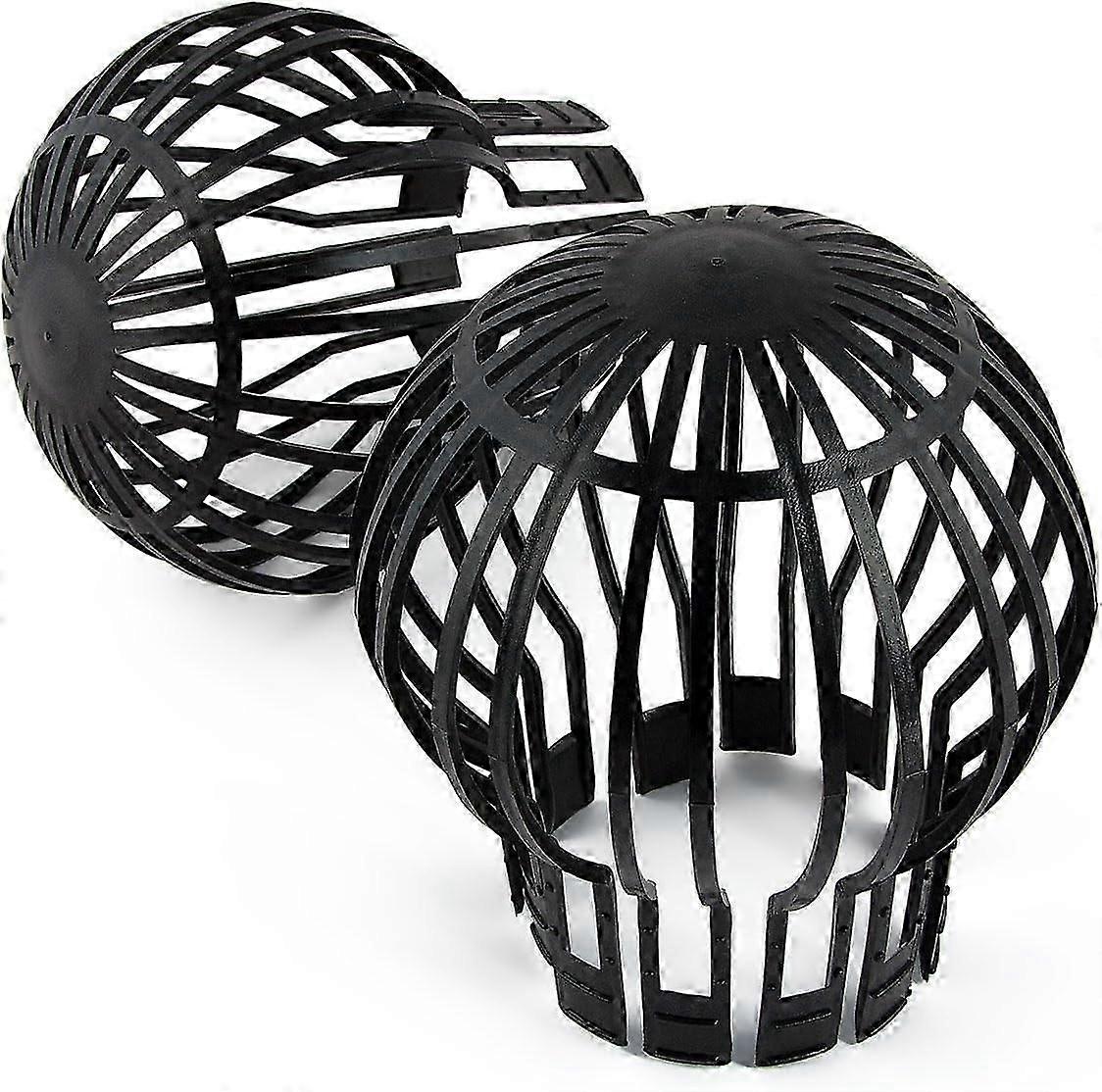 Set mit 2 Dachrinnenschutzgittern - 11 cm - Schwarz