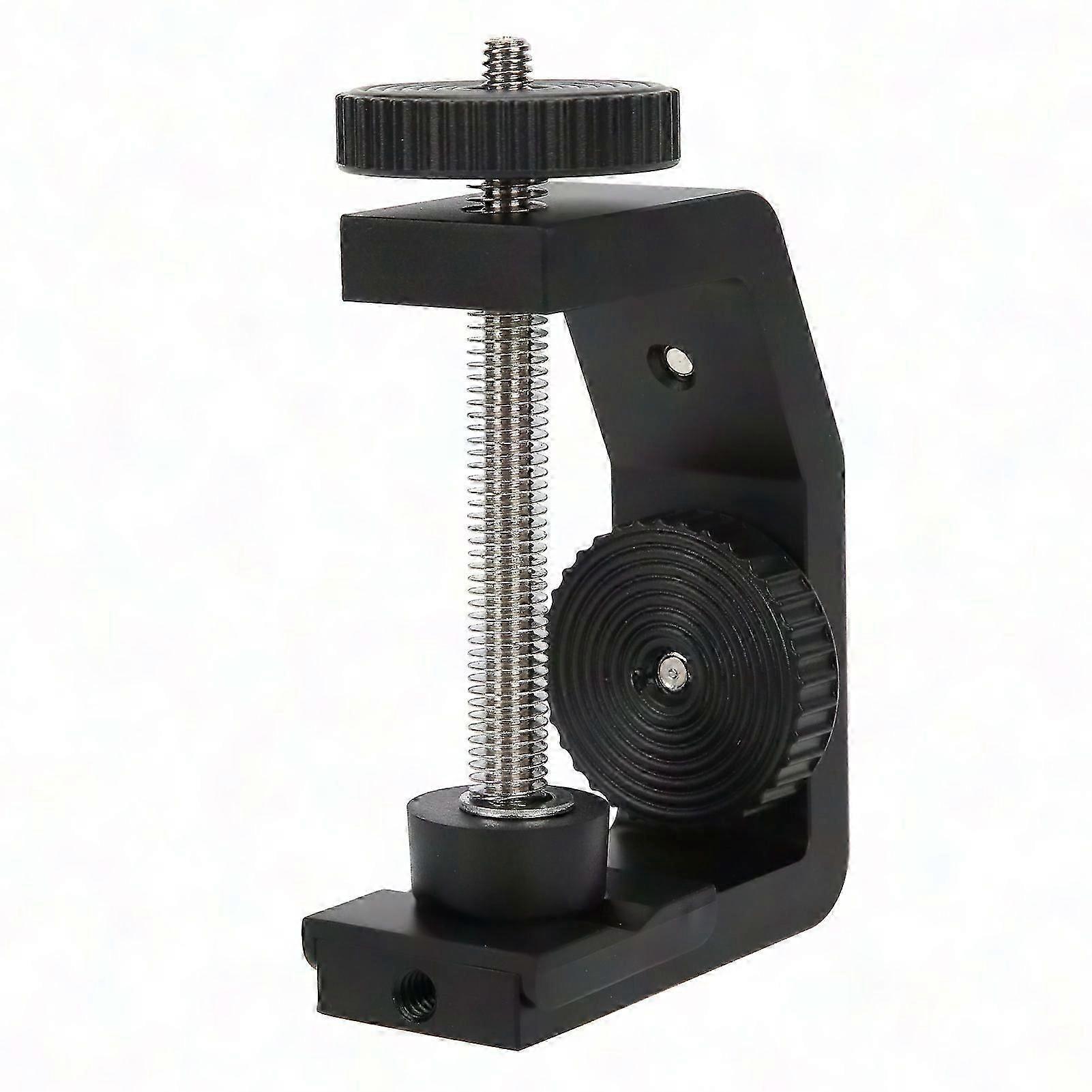 Aluminum Desktop Camera Mount Stand with Large C-Clamp & 1/4in Screw for Tabletop Use