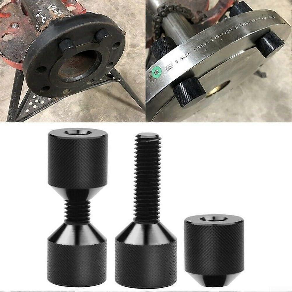 Aluminum Flange Alignment Pin, 11/8 Inch, TwoHole Locator Tool For Precise Pipe Assembly, 1 Pc, Natural Aluminum