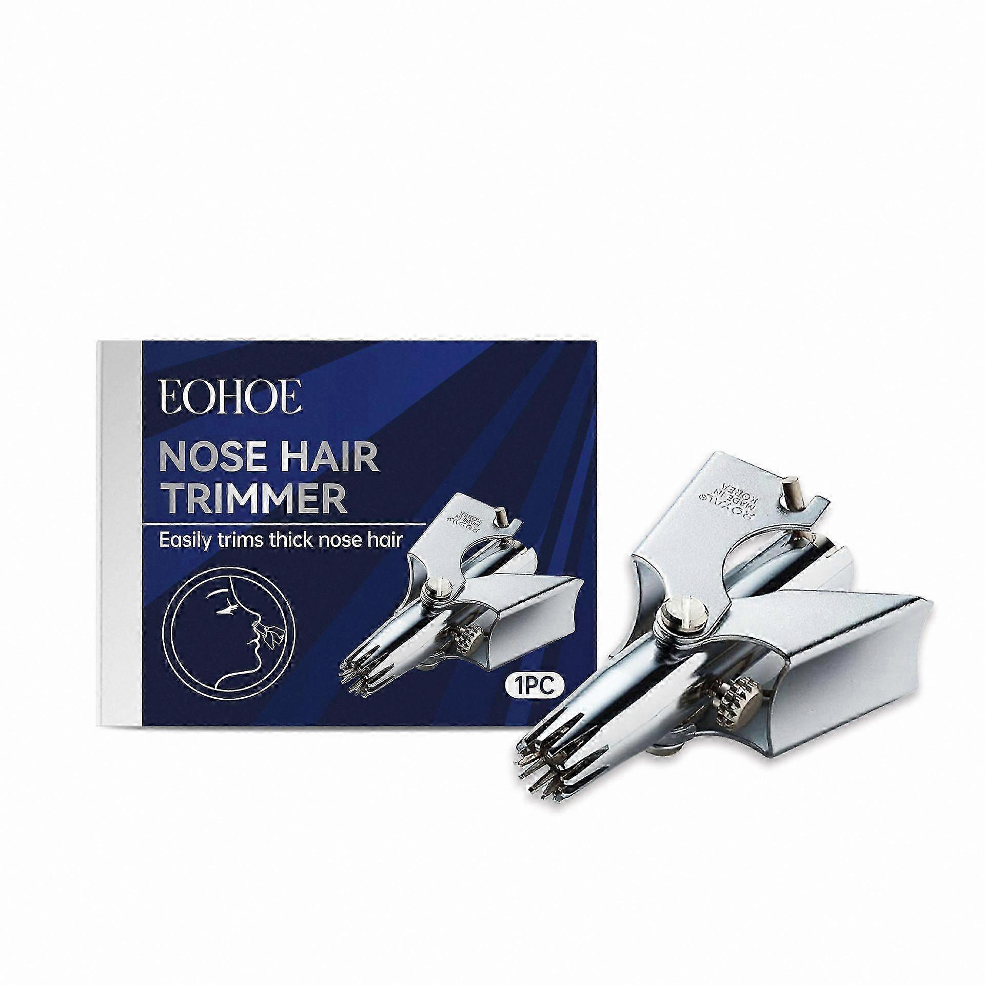 Stainless Steel Manual Hair Trimmer for Nose and Ears, Unisex, Waterproof and Portable Design for Safe Use