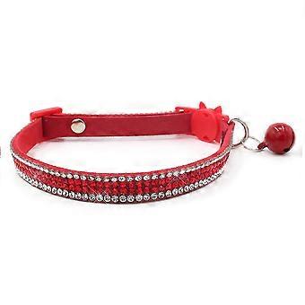 Basic Adjustable Cat Collar Bling Diamond Breakaway With Bell For Kitten Girl Boy Small And Medium Dog Collar Safety Buckle Cat Collar Pet Collar Shin