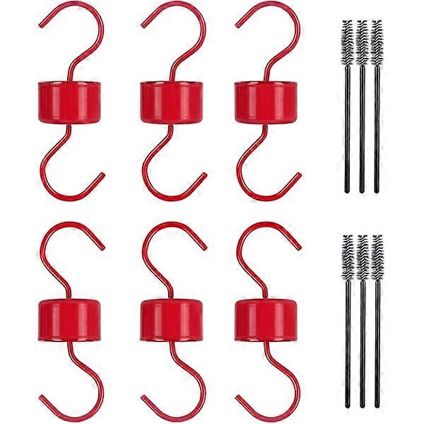 Ant Bird Feeder for Hummingbirds, 6 Pcs Red Ant Bird Feeder Ant Guard for Outdoor Hanging, Hummingbird Feeder Window