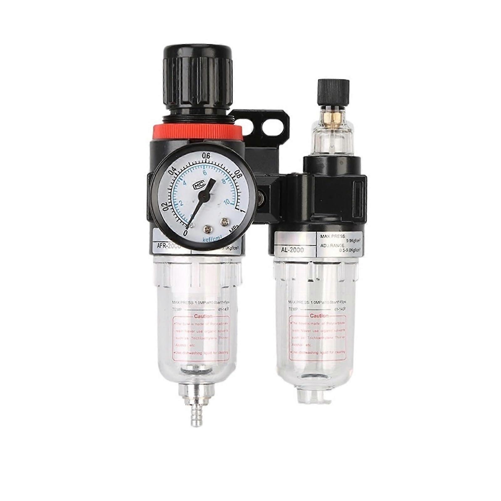 AFC2000 G1/4Thread Air Compressor Oil Water Separator PressureReducing Air Source Processor Compatible AF2000/AC2000