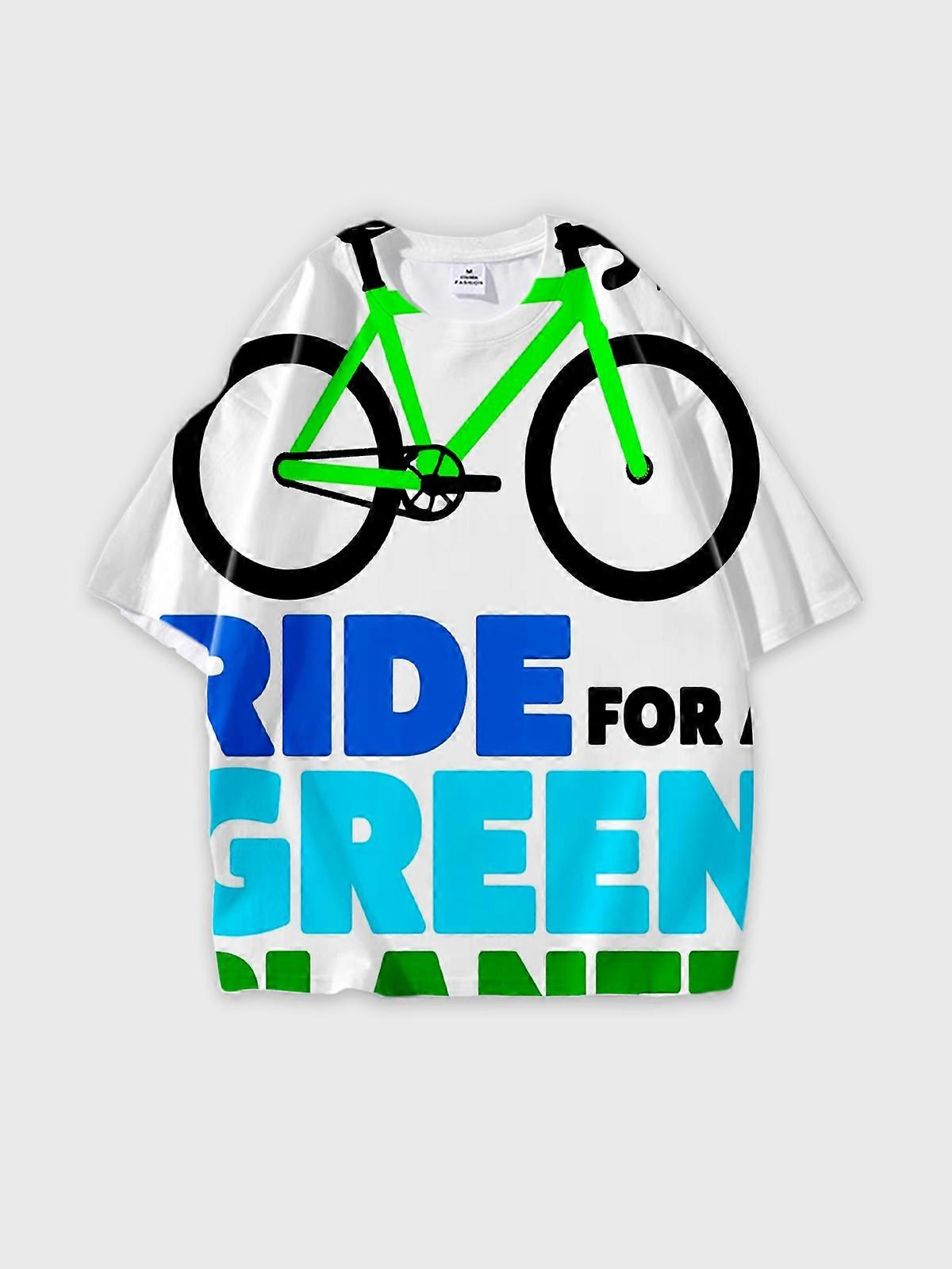 T-Shirt Short Sleeve Round Neck, Summer Casual Loose Graphic Tee, Unisex Pattern U2376