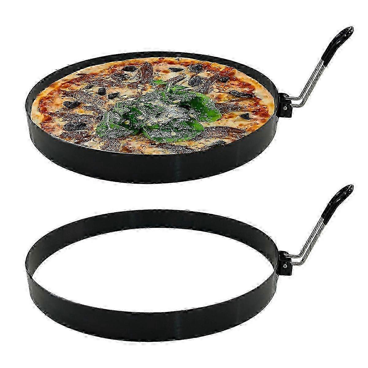 2 Packs 8" Omelette Ring for Griddle,Stainless Steel 8 Inch Griddle Omelet Rings,Non-Stick Pancake Egg Ring Round Omelet Ring Omelet Pancake Ring