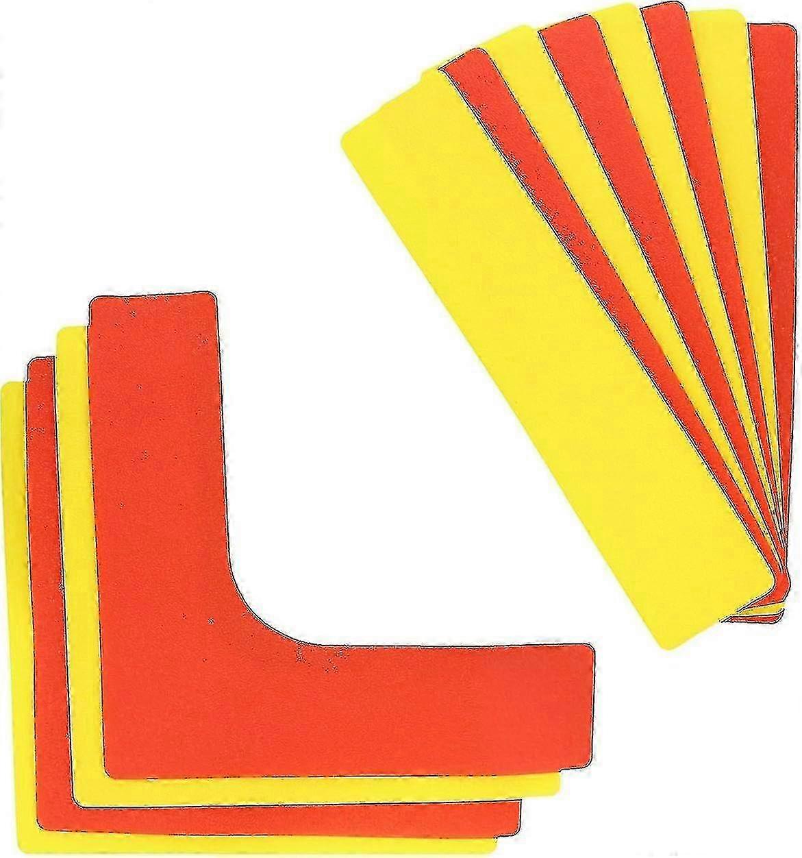 12 Τεμ Tennis &; Pickleball Court Line Markers, Μπάσκετ Προπονητικά Σημεία για Παιδιά, Red &; Yellow Boundary Markers Edition 0903