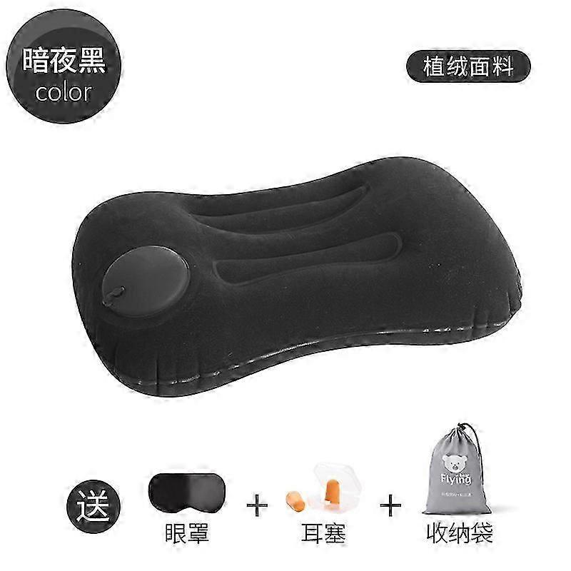 Inflatable camping travel pillow ultralight compact ergonomic support