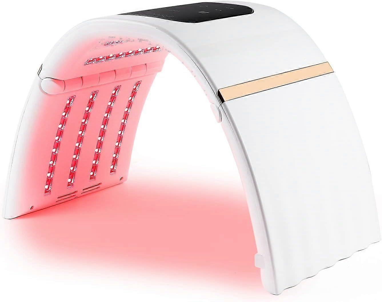 Red Light Therapy LED Mask, 7-Color Skin Rejuvenation and Anti-Aging PDT Device for Firming and Wrinkle Smoothing(White)