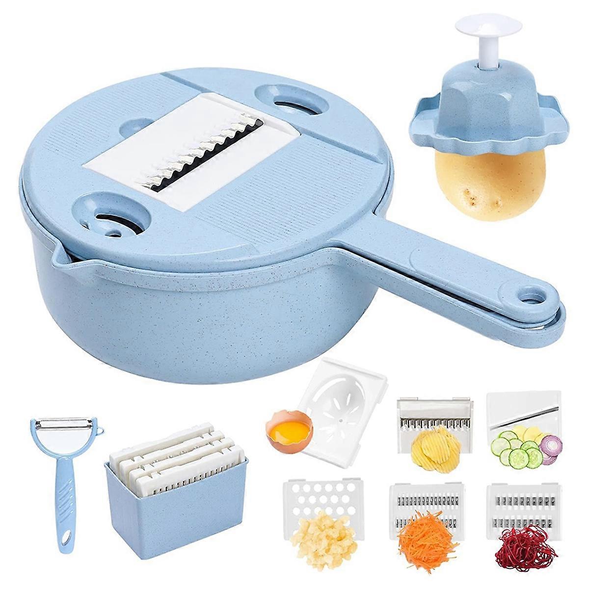 Vegetable Choppers Multifunction Food Chopper Mul Vegetable Cutter/Slicer, with Container Veggie Ch