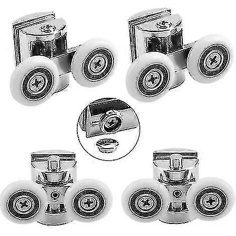 4PCS 23mm Solid Zink Duschdörrrullar För Badrum Glaspanel