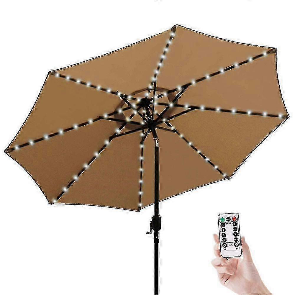 Parasol Led Light String Lights 8 Brightness Modes Waterproof 104 Leds Remote Control Umbrella Tent Lights