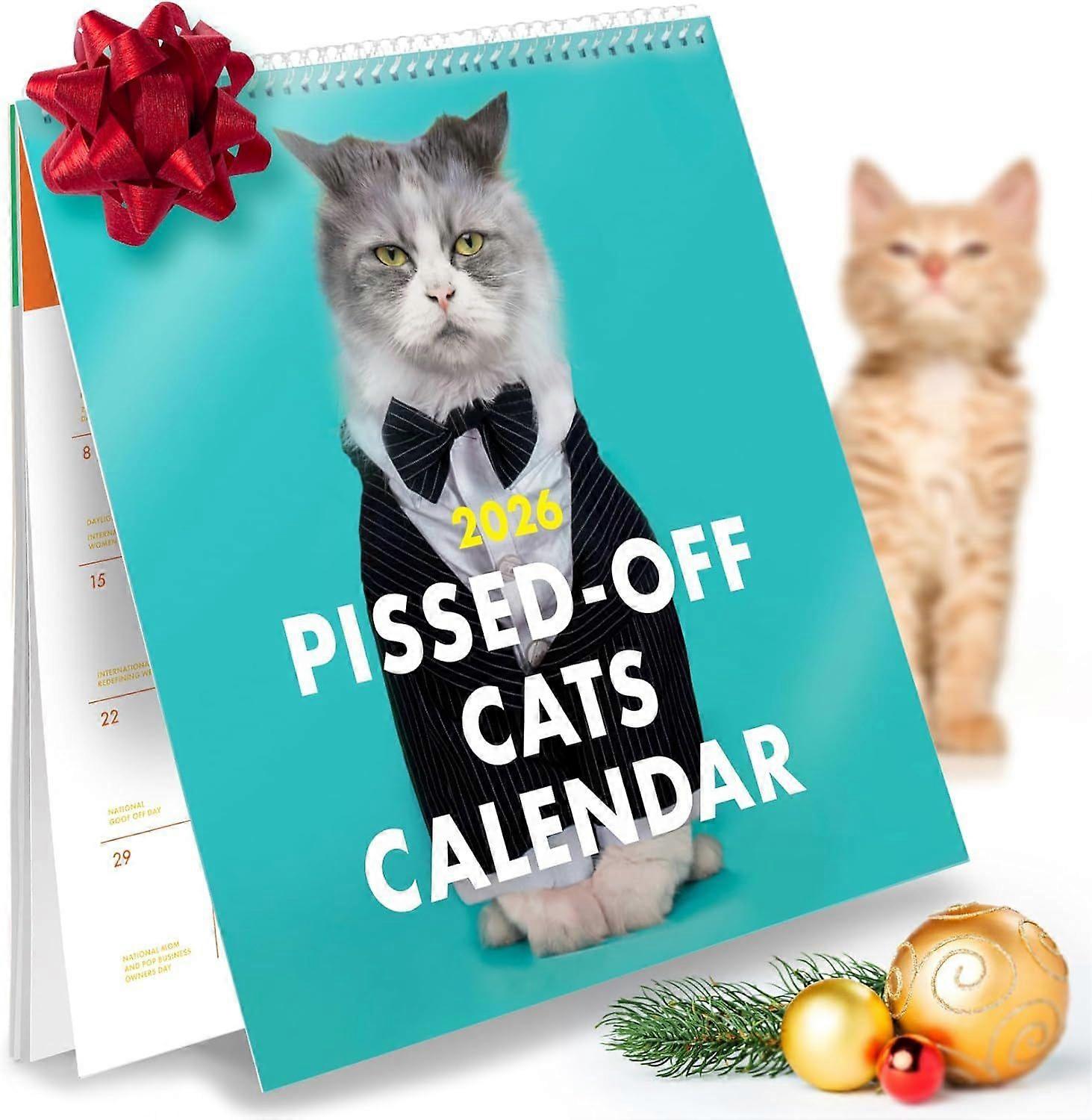 The Original P'd Off Cats 2026 Calendar - Funny, Sassy Gift for Angry Cat Lovers - 12 Month Wall Planner for Joke Present