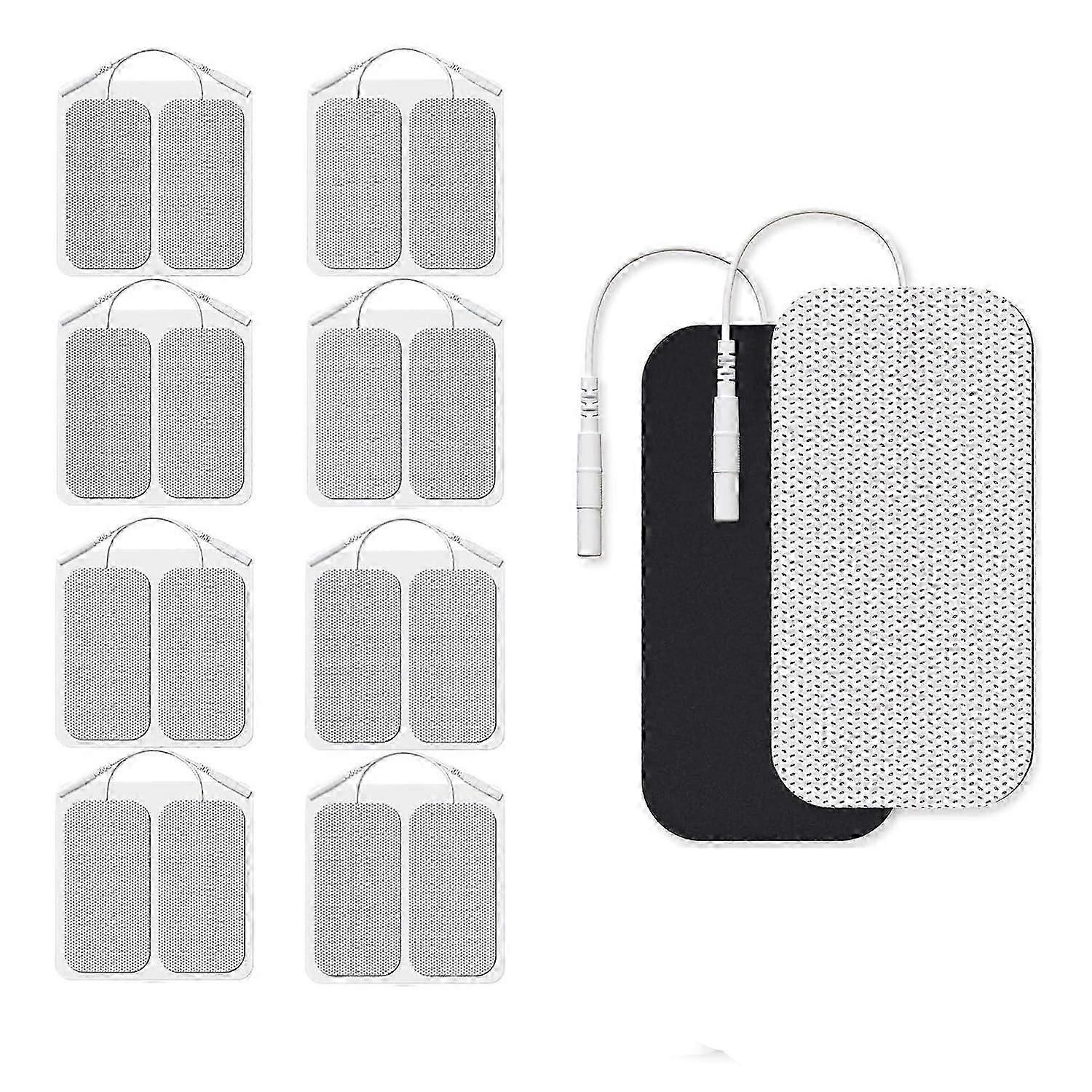 Unit Replacement Pads - Pack of 16 Electrode Squares for Muscle Stimulation & Therapy - 2" x 4" Stimulator Pad Set -HK908