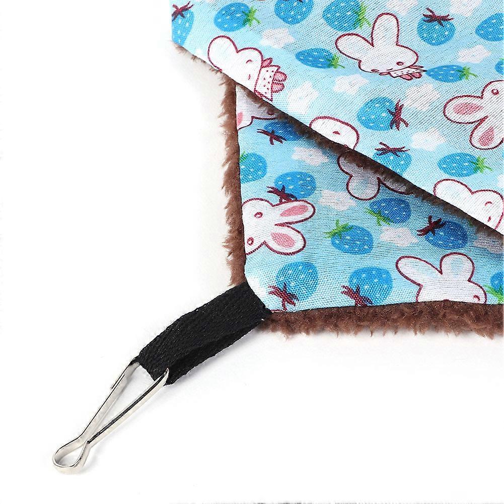 Two-Layer Small Pet Hammock Bed 21x21x1cm Polyester Peach Skin