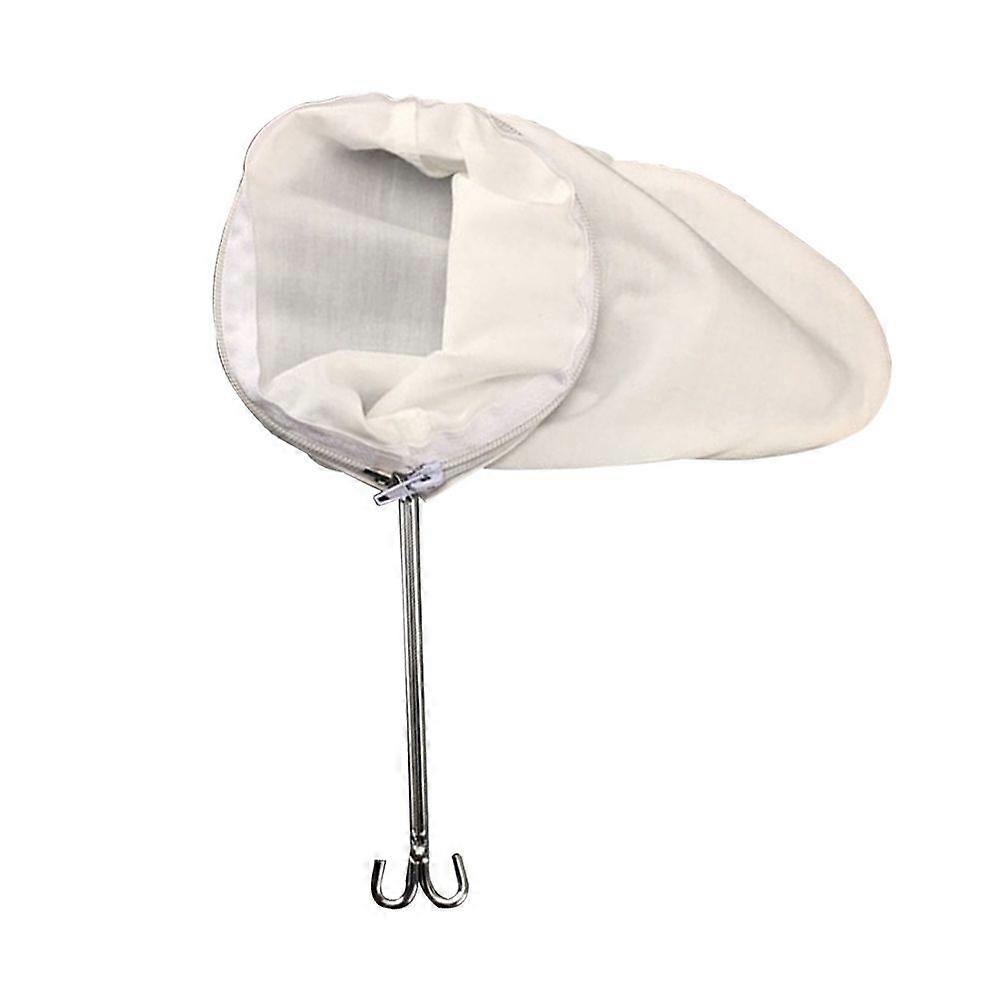 Reusable Milk Tea Filter Bag Flannel Cloth Coffee Tea Strainer with Stainless Steel Handle Drip Coffee Maker Accessories (Size M)